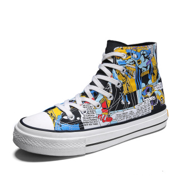 Men Casual Shoes Hand Painted Batman Fashion Sneakers